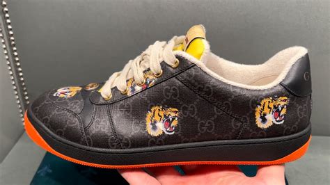 scarpe gucci tigre replica|gucci screener footprint.